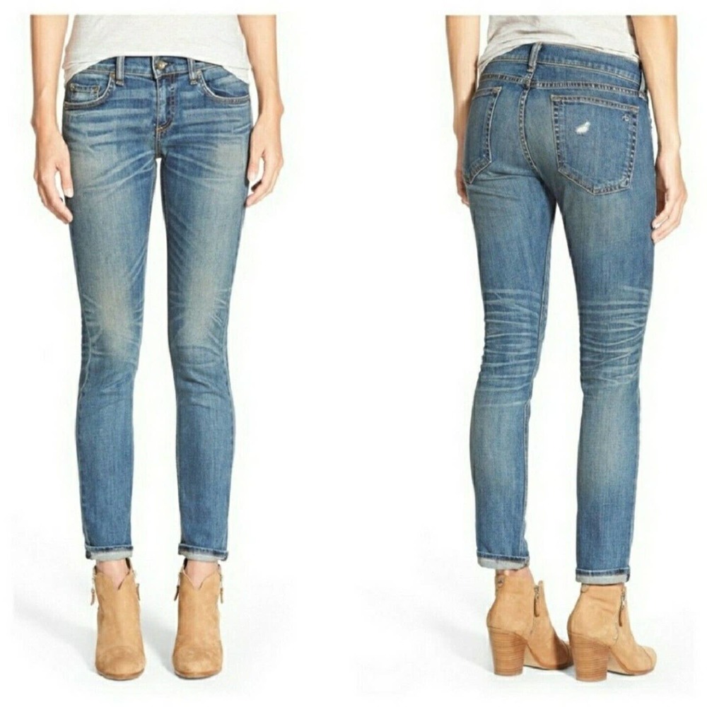 Rag & Bone Women's The Dre Boyfriend Skinny In Ada Wash Size 27 W 29
